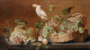 Still Life with Parrot by Roelof Koets